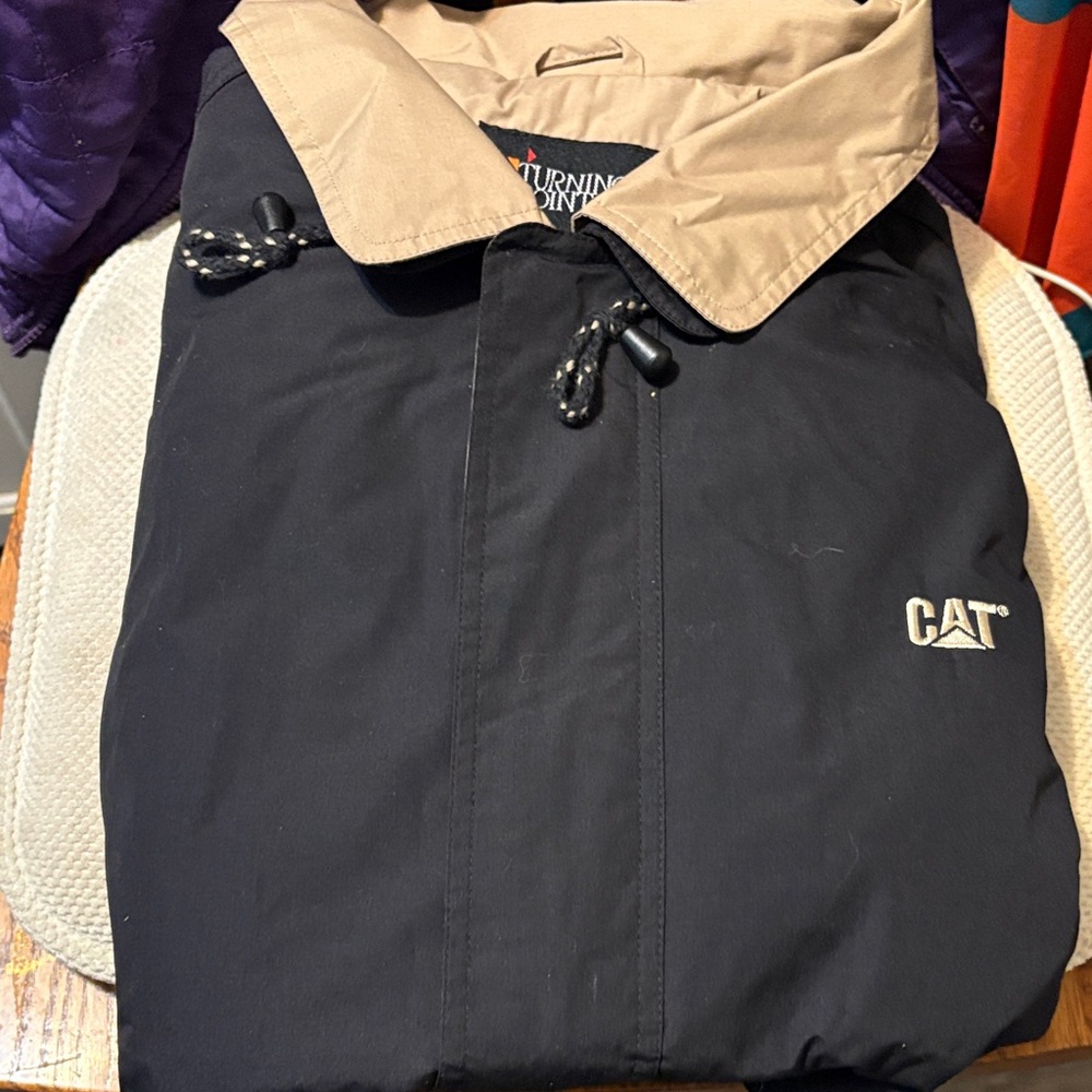 NEW- Caterpillar Black and Tan Performance Jacket